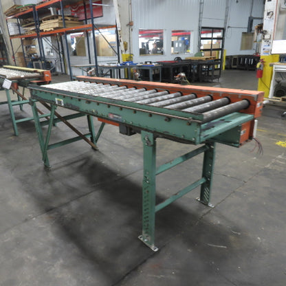 Roach 102" L x 25" W Chain Driven 2.5" Live Roller Conveyor 230/460V 18FPM