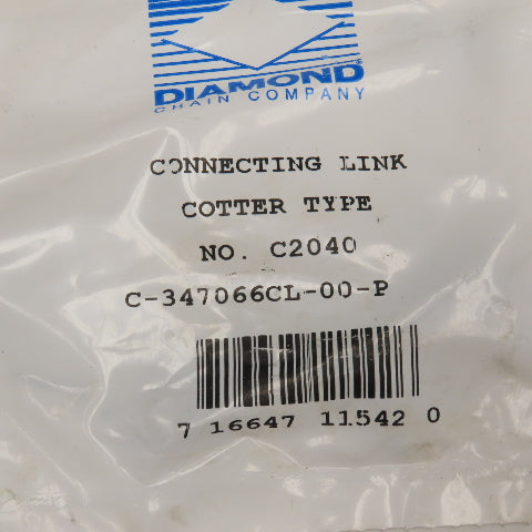 Diamond C2040 1" Double Pitch Cotter Type Connecting Link Lot Of 19