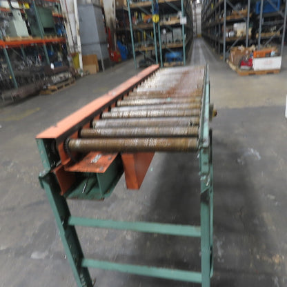 Roach 108" L x 25" W Chain Driven 2.5" Live Roller Conveyor 230/460V 38FPM