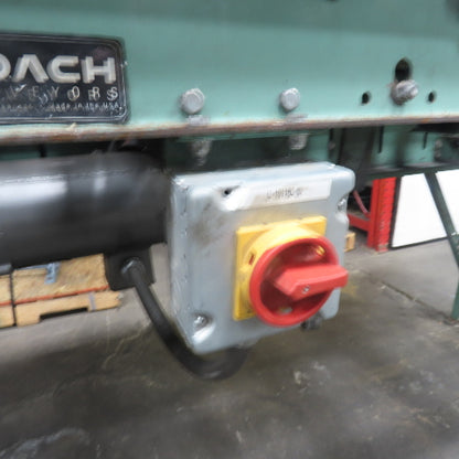 Roach 108" L x 25" W Chain Driven 2.5" Live Roller Conveyor 230/460V 38FPM