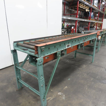 Roach 108" L x 25" W Chain Driven 2.5" Live Roller Conveyor 230/460V 38FPM