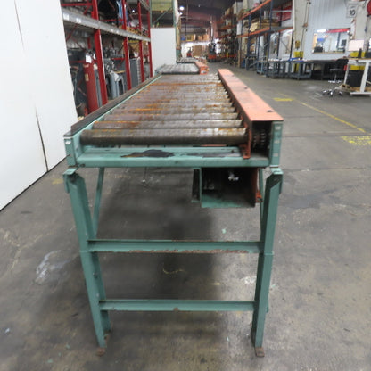 Roach 108" L x 25" W Chain Driven 2.5" Live Roller Conveyor 230/460V 38FPM