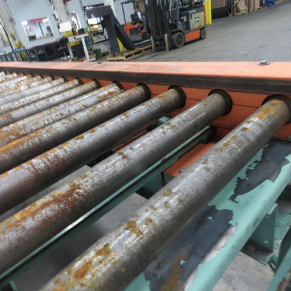 Roach 108" L x 25" W Chain Driven 2.5" Live Roller Conveyor 230/460V 38FPM