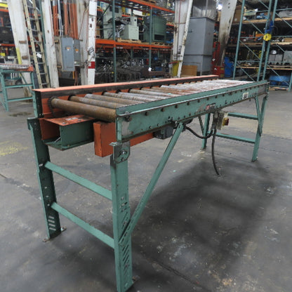 Roach 108" L x 25" W Chain Driven 2.5" Live Roller Conveyor 230/460V 38FPM