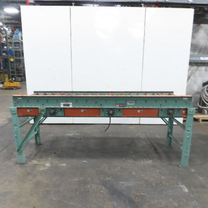 Roach 108" L x 25" W Chain Driven 2.5" Live Roller Conveyor 230/460V 38FPM