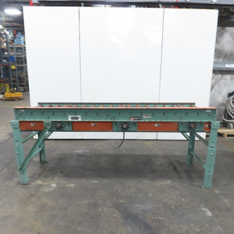 Roach 108" L x 25" W Chain Driven 2.5" Live Roller Conveyor 230/460V 38FPM