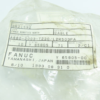 Fanuc A660-2003-T230/L2R503PA Cable Assembly New