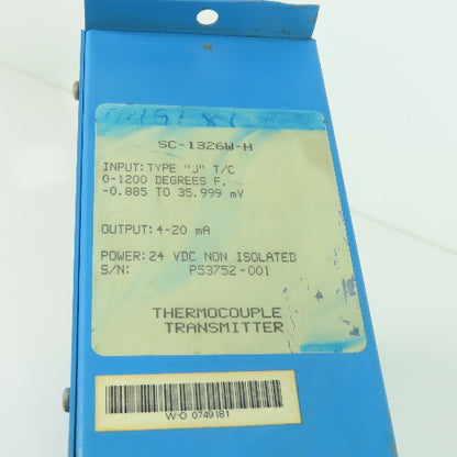 RIS SC-1326W-H Thermocouple Transmitter 24VDC Non Isolated