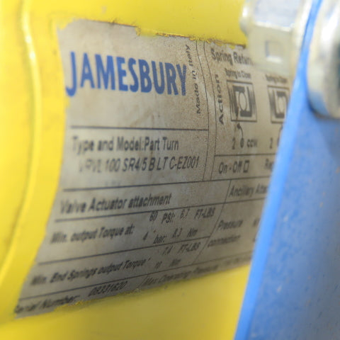Jamesbury VRVL 100 SR4/5 B LT C-EZ001 1" Actuator W/ 1" Valve 7150O313600XTZ2