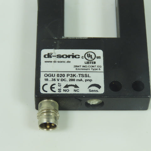 Di-Soric OGU 020 P3K-TSSL Fork Light Barrier 10-35VDC 200mA