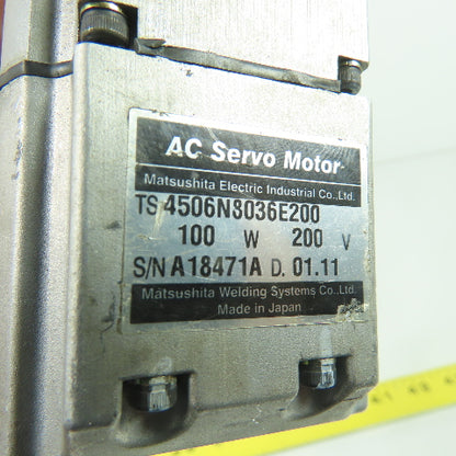 Matsushita TS 4506N8035E200 AC Servo Motor 200V 100W