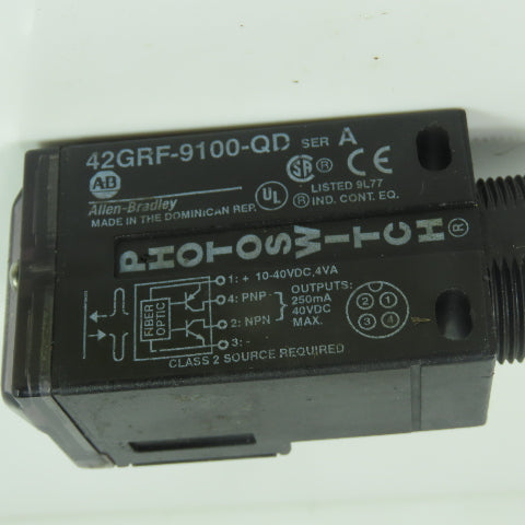 Allen Bradley 42GRF-9100-QD Ser A Photoelectric Sensor Photoswitch 10-40VDC