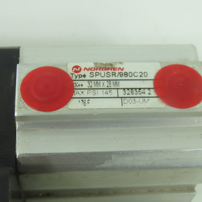Norgren SPUSR/980C20 Pneumatic Gripper 32mm x 28mm 145PSI Max