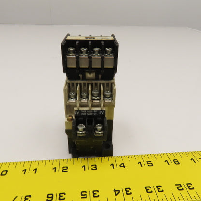 Mitsubishi UN-AX4 SR-N4 Contactor Relay 220V 16A W/ Auxiliary 120V 50/60Hz Coil