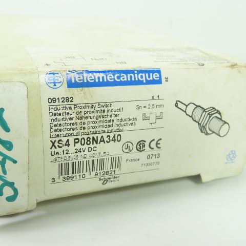 Telemecanique XS4 P08NA340 Inductive Proximity Sensor 12-24VDC Sn=2.5mm NEW