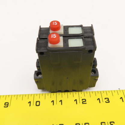 NFTCB1 15A 240VAC Push Button Reset Circuit Breaker Lot Of 2