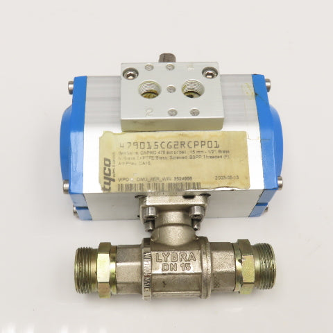 Tyco Pneumatic Valve Actuator 1/2" BSPP Female Stainless Steel Ball Valve