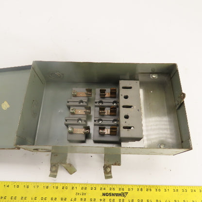 Federal Pacific CFP 332 30A 240VAC Cover Operated Fusible Bus Plug Switch 3P