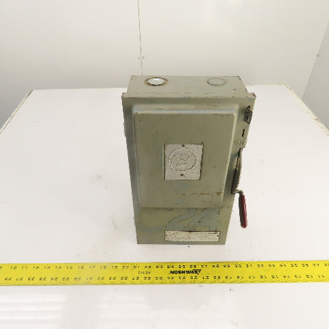 Westinghouse HF361 30A Fusible Safety Disconnect Switch 3P 600VAC 20HP