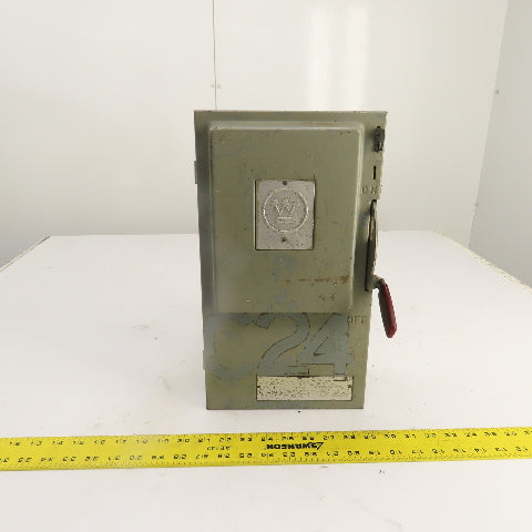 Westinghouse HF361 30A Fusible Safety Disconnect Switch 3P 600VAC 20HP