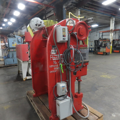 Rousselle 4-W 40 Ton Double Crank Gap Punch Press 3HP 37" x 16-1/2" Bed 220/440V