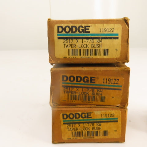 Dodge 2517 x 1-7/8" KW Taper-Lock Bushing (No Screws) Lot Of 3