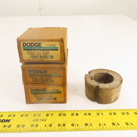 Dodge 2517 x 1-7/8" KW Taper-Lock Bushing (No Screws) Lot Of 3
