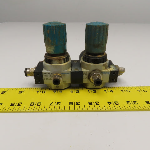 Festo LRB-D-7-MINI Inline Compressed Air Pressure Regulator Set G1/8