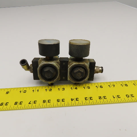 Festo LRB-D-7-MINI Inline Compressed Air Pressure Regulator Set G1/8