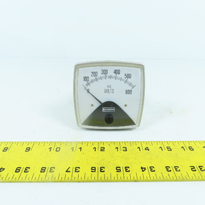 Crompton 016-02VA-PZS-C6-S2 PS-4207-03 Panel Mount AC Amperes Gauge 0-600