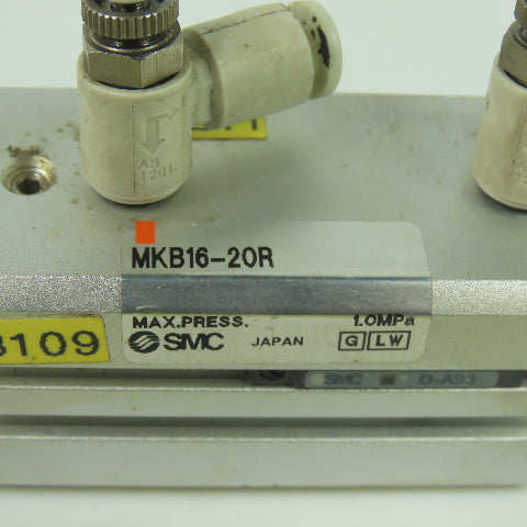 SMC MKB16-20R Double Acting Pneumatic Cylinder 1.0MPa 1" Stroke 3/4" Bore