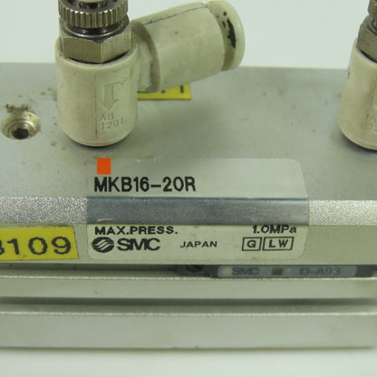 SMC MKB16-20R Double Acting Pneumatic Cylinder 1.0MPa 1" Stroke 3/4" Bore