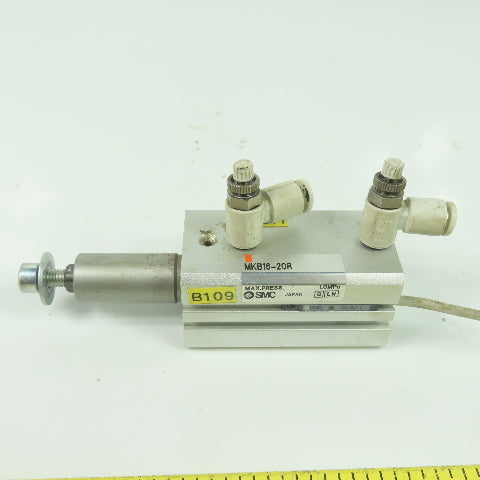 SMC MKB16-20R Double Acting Pneumatic Cylinder 1.0MPa 1" Stroke 3/4" Bore