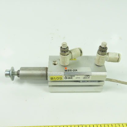 SMC MKB16-20R Double Acting Pneumatic Cylinder 1.0MPa 1" Stroke 3/4" Bore