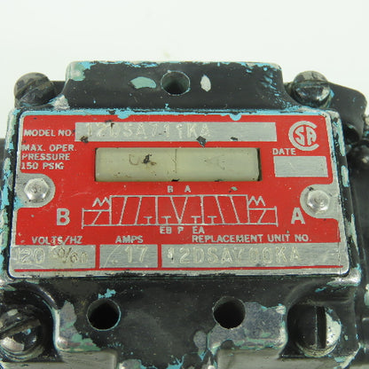 Numatics 12DSA711KA Pneumatic Solenoid Valve 120V 50/60Hz