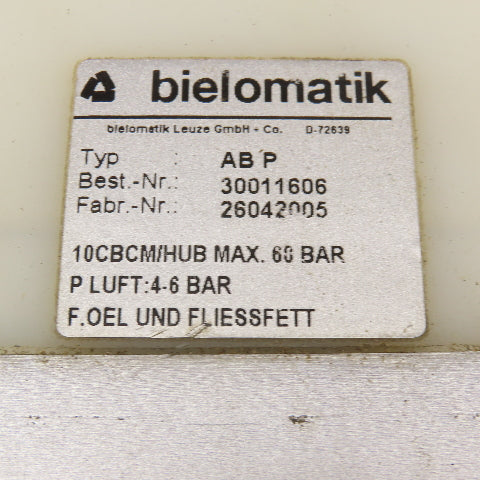 Bielomatik AB P 1.5 Liter Single Line Lubrication Piston Pump