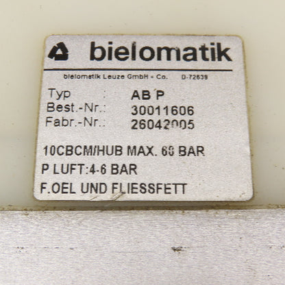 Bielomatik AB P 1.5 Liter Single Line Lubrication Piston Pump