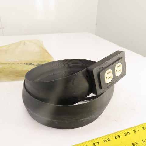 Electriduct 48" Cable Raceway Cord Drive-Over Strip Dual 120V Outlet