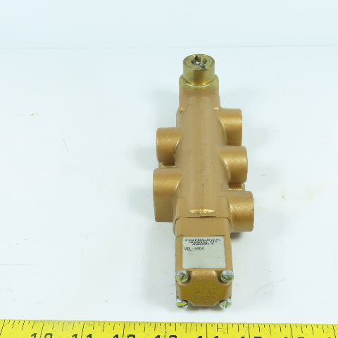 Versa VBL-4404 4-Way Brass Pneumatic Valve 3-Position 3/8" (No Handle)