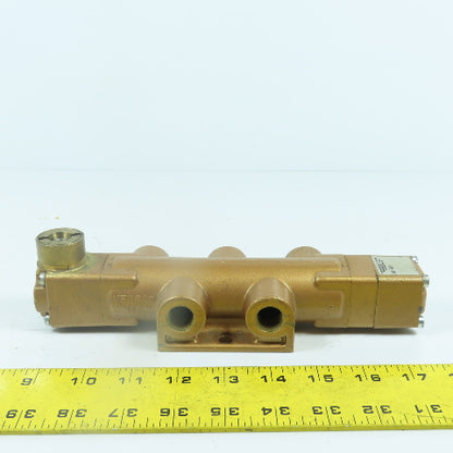Versa VBL-4404 4-Way Brass Pneumatic Valve 3-Position 3/8" (No Handle)