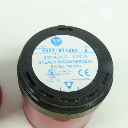 Allen Bradley (2) 855T-B24DN4 Light Tower (1) 855T-B24DN4 (1) 855T-B24DN6 24V