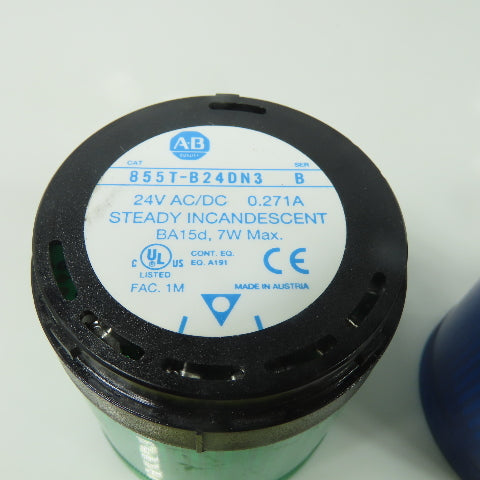 Allen Bradley (2) 855T-B24DN4 Light Tower (1) 855T-B24DN4 (1) 855T-B24DN6 24V
