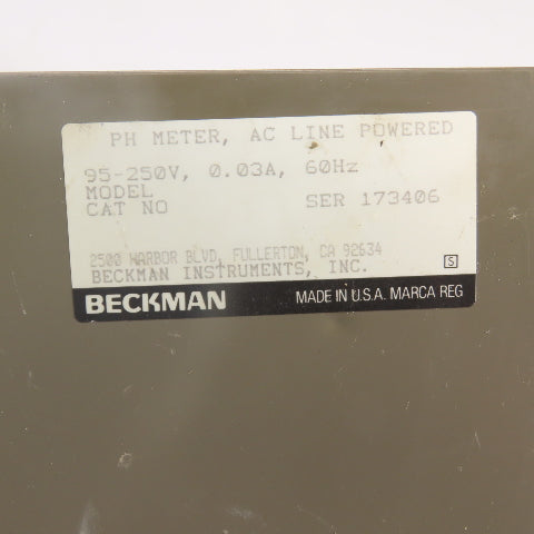Beckman 40 pH Meter 95-250V AC 60Hz