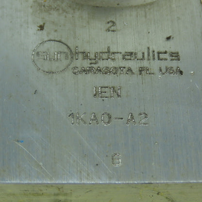 Sun Hydraulics 1KA0-A2 Manifold Block IEN