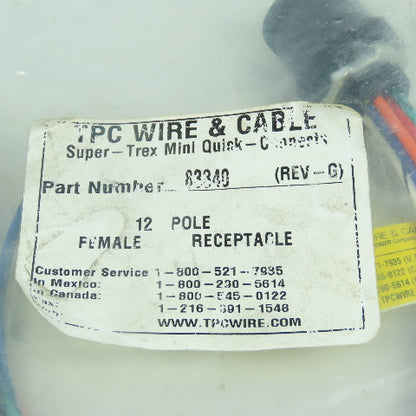 TPC 83340 Super-Trex Mini Quick Connect Cordset 12-Pole Female