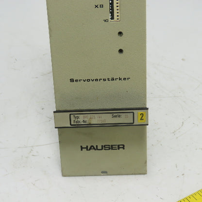 Hauser SVC 225 V61 Servoverstarker Amplifier Module Serie: 22 Fabr.-Nr: 77503