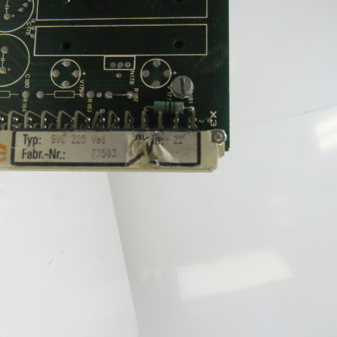 Hauser SVC 225 V61 Servoverstarker Amplifier Module Serie: 22 Fabr.-Nr: 77503