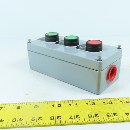 4-Button Start Stop Push Button Control Station Pendant 2-Green 1-Red