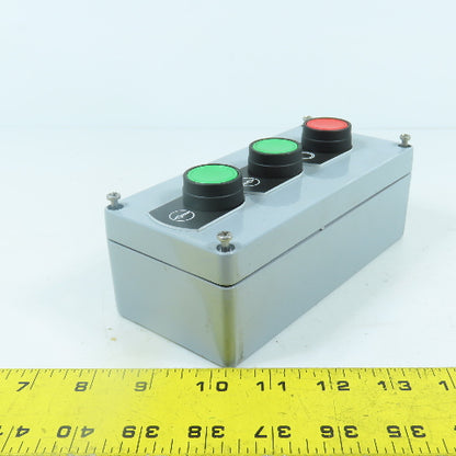 4-Button Start Stop Push Button Control Station Pendant 2-Green 1-Red