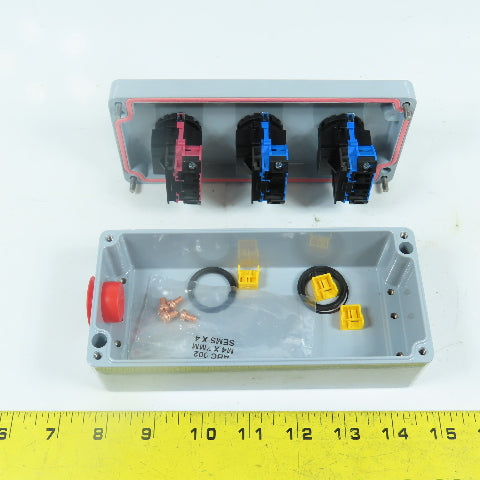 4-Button Start Stop Push Button Control Station Pendant 2-Green 1-Red